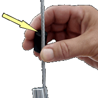 Montageschritt 3: Distanz aufdrücken